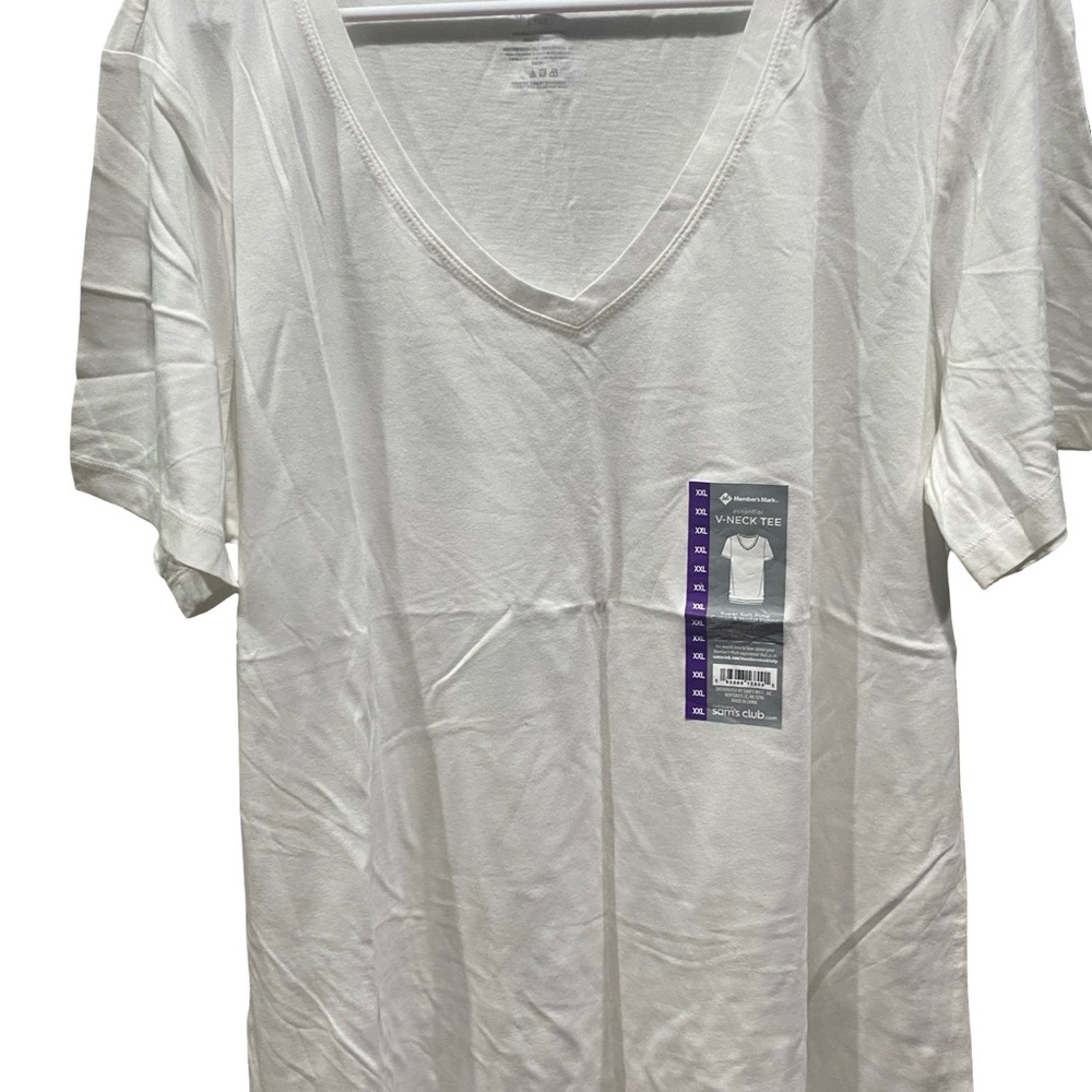 White V-Neck T-Shirt